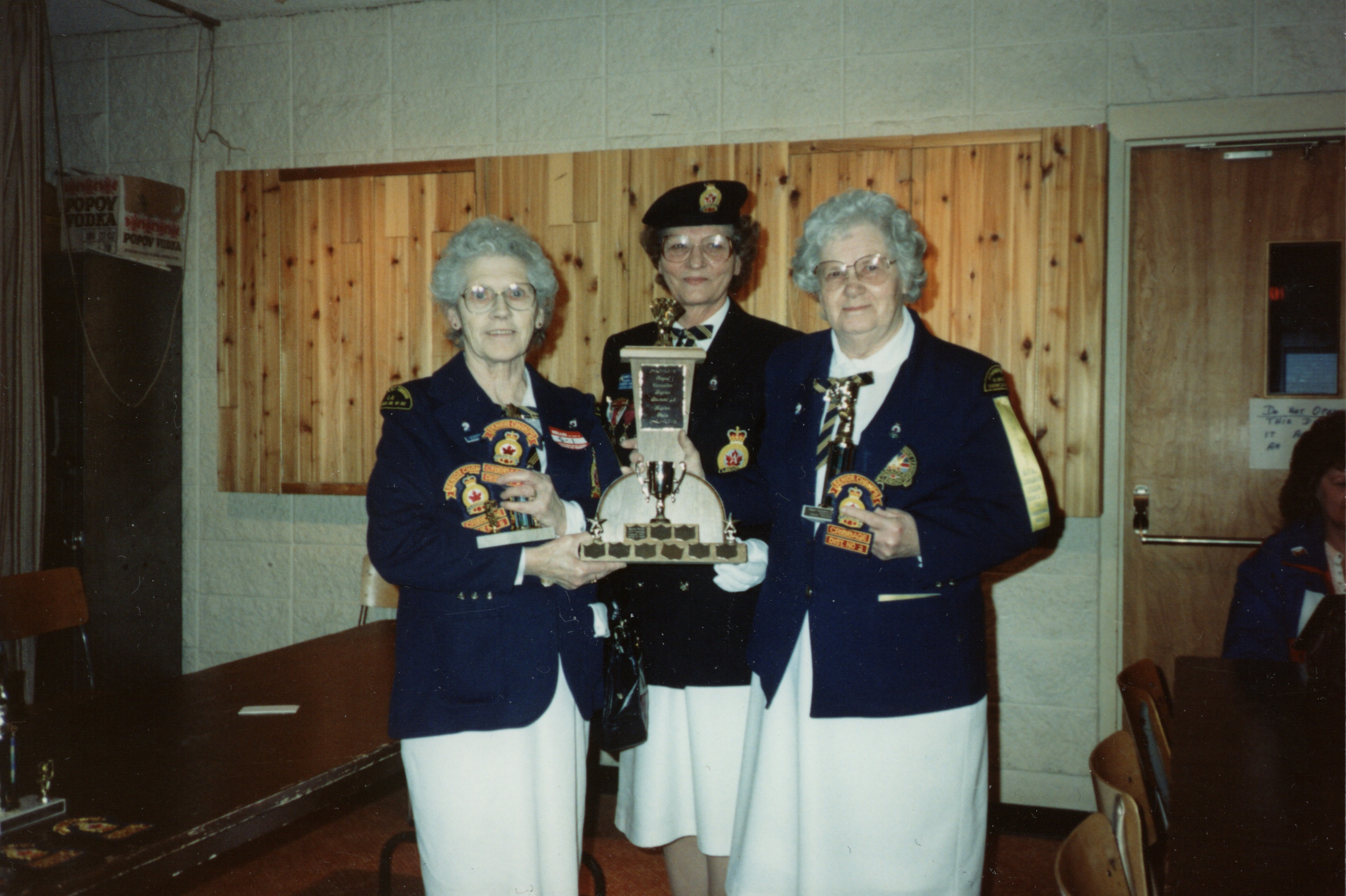 Won playing crib at Fort Saskatchewan. Adeline Dirkson and Bessie Speers brought home trophy to the Legion #103. Won playing crib at Fort Saskatchewan. Adeline Dirkson and Bessie Speers brought home trophy to the Legion #103.