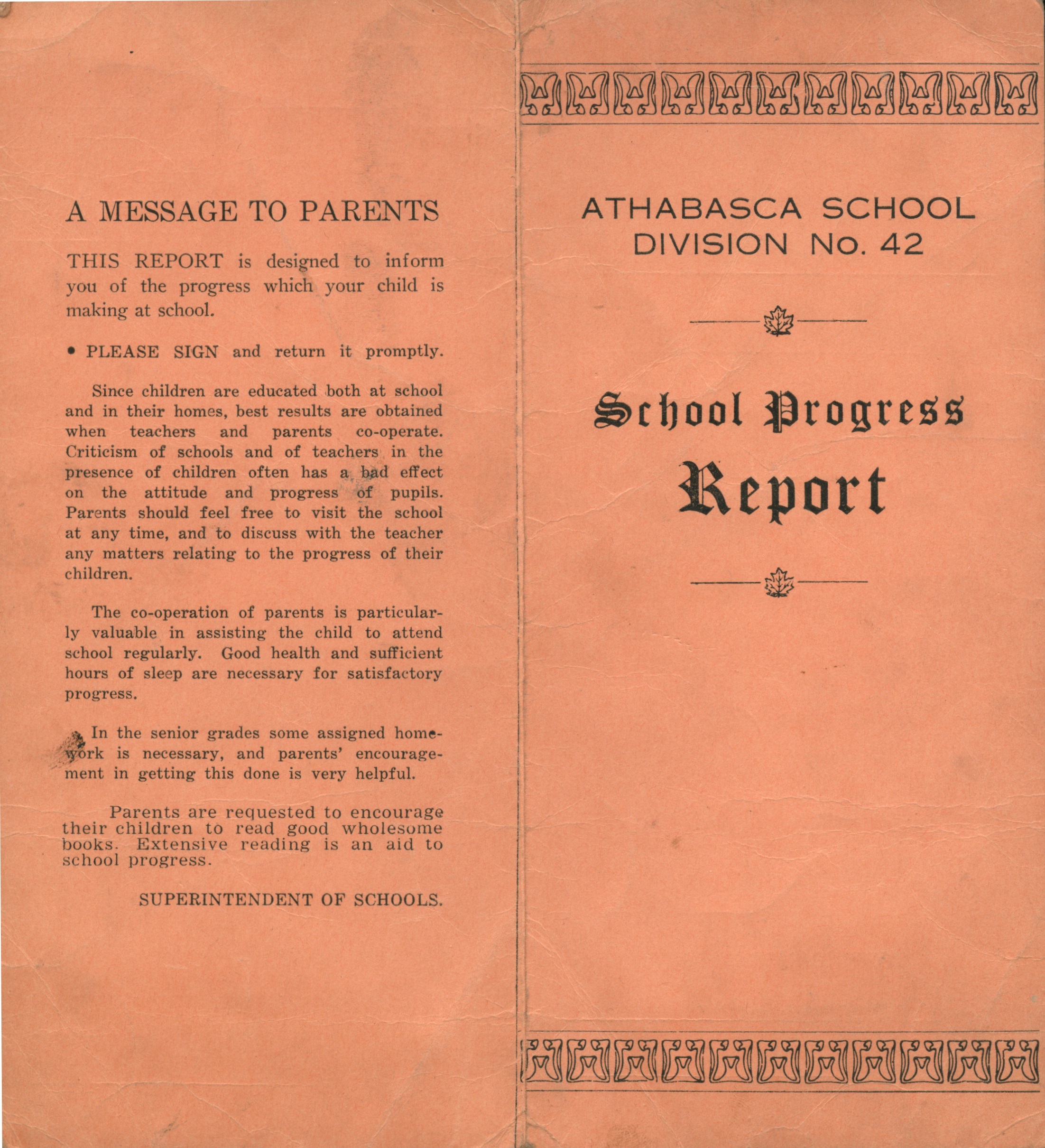 Cecil's school report card. 1947-1948.