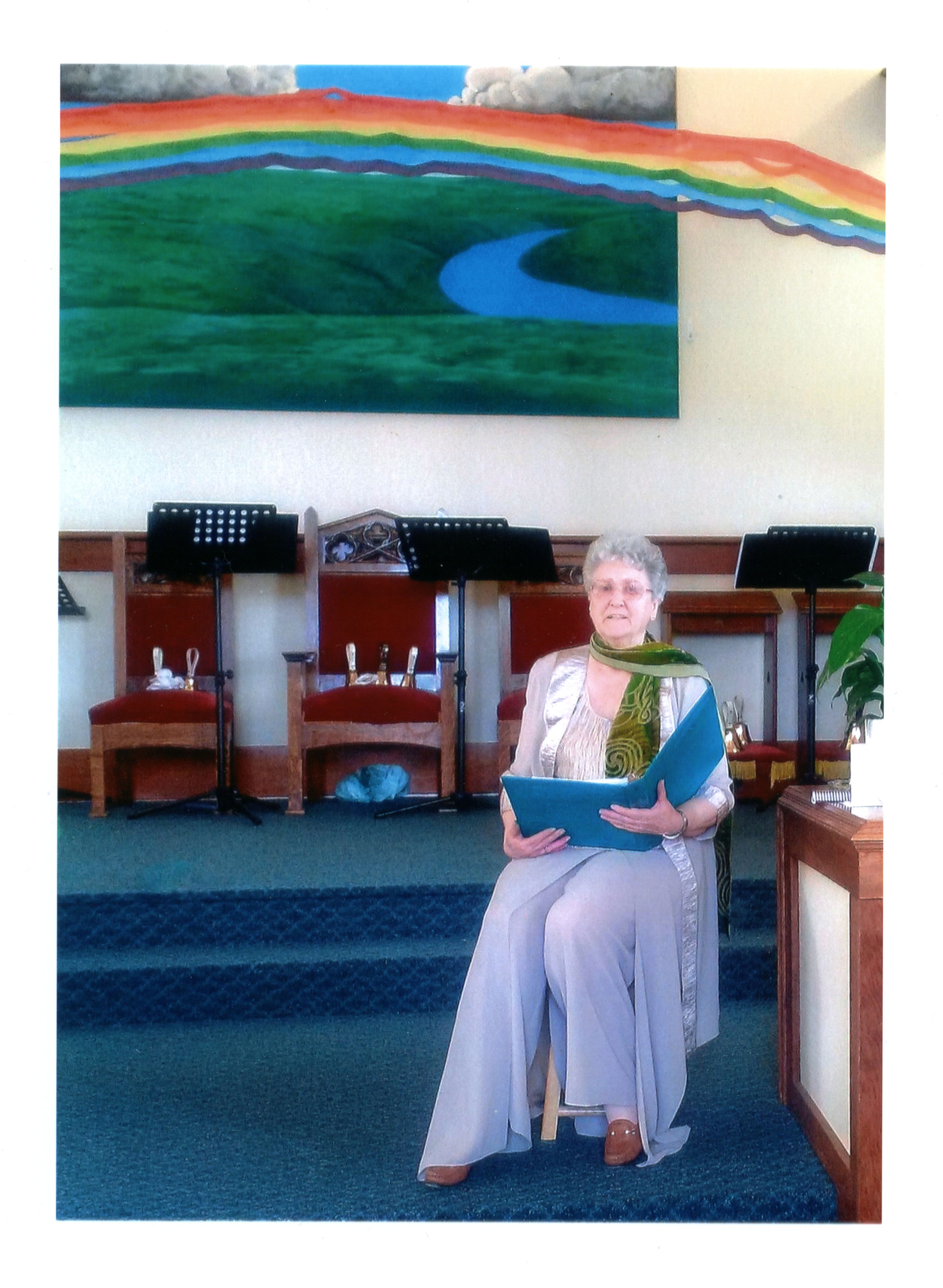 Cec Lewis in Athabasca United Church in 2014.