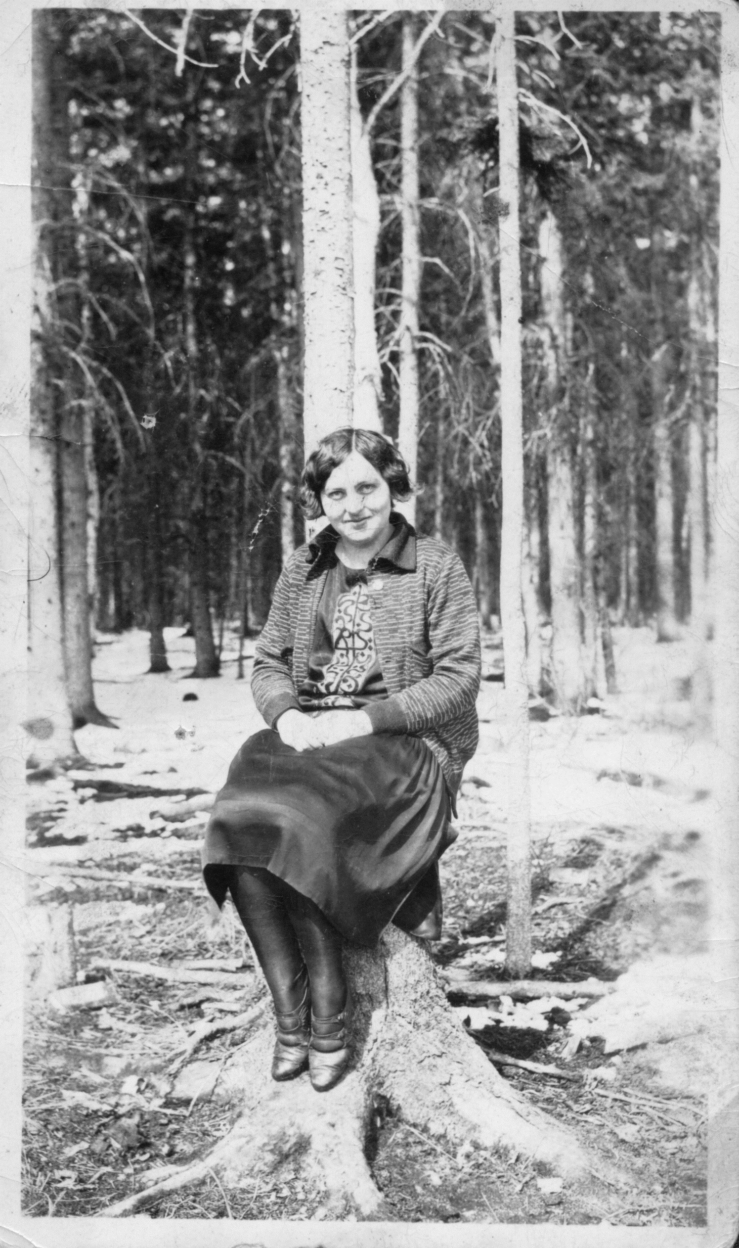 Miss Alein McCullough, school teacher at Youngville School in Sawdy. 1927-1928.