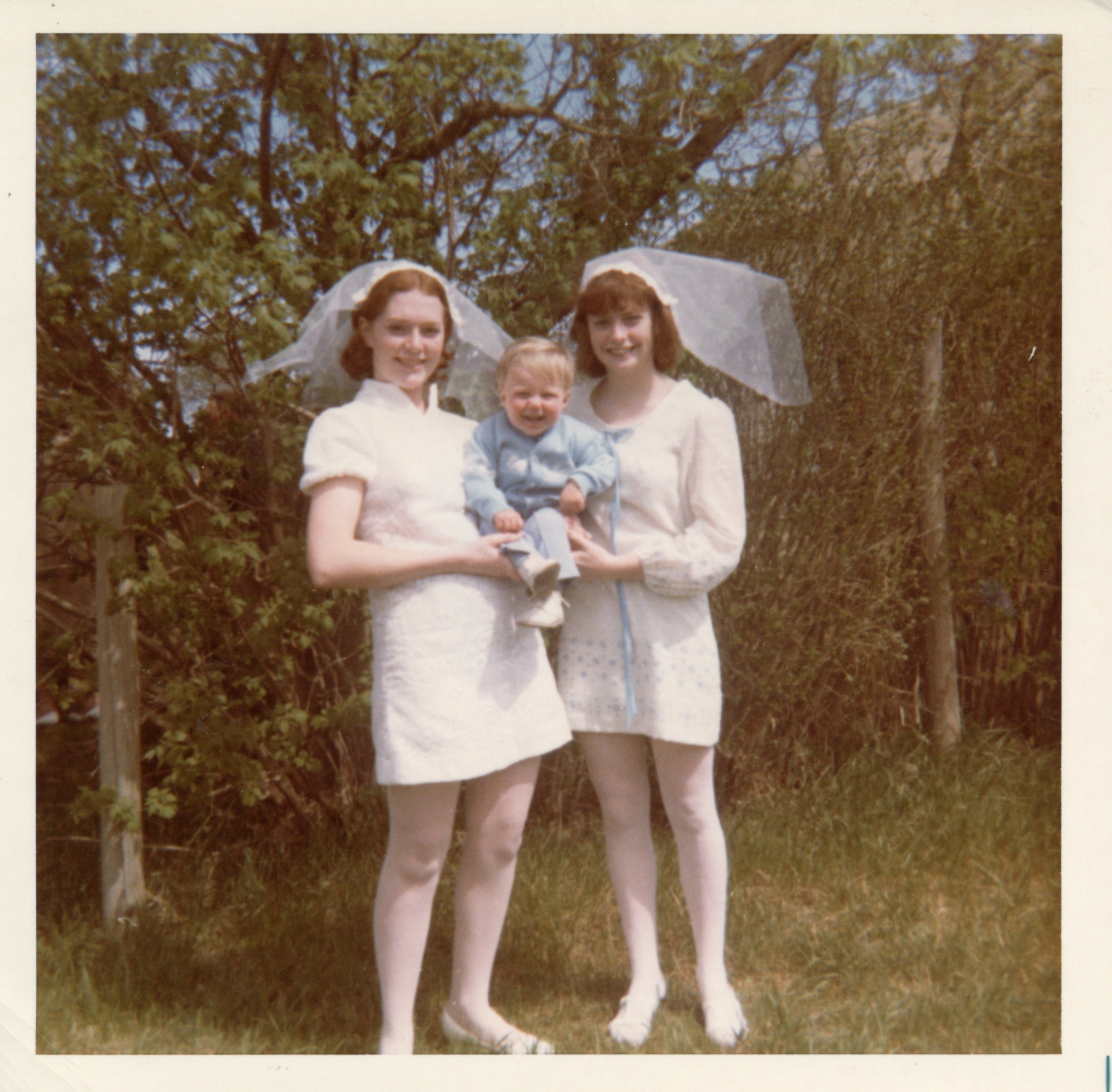 Mavis and Shirley Brown holding Dion Barry, St. Andrew’s Anglican Church confirmation – Colinton, May 16, 1971 Mavis and Shirley Brown holding Dion Barry, St. Andrew’s Anglican Church confirmation – Colinton, May 16, 1971