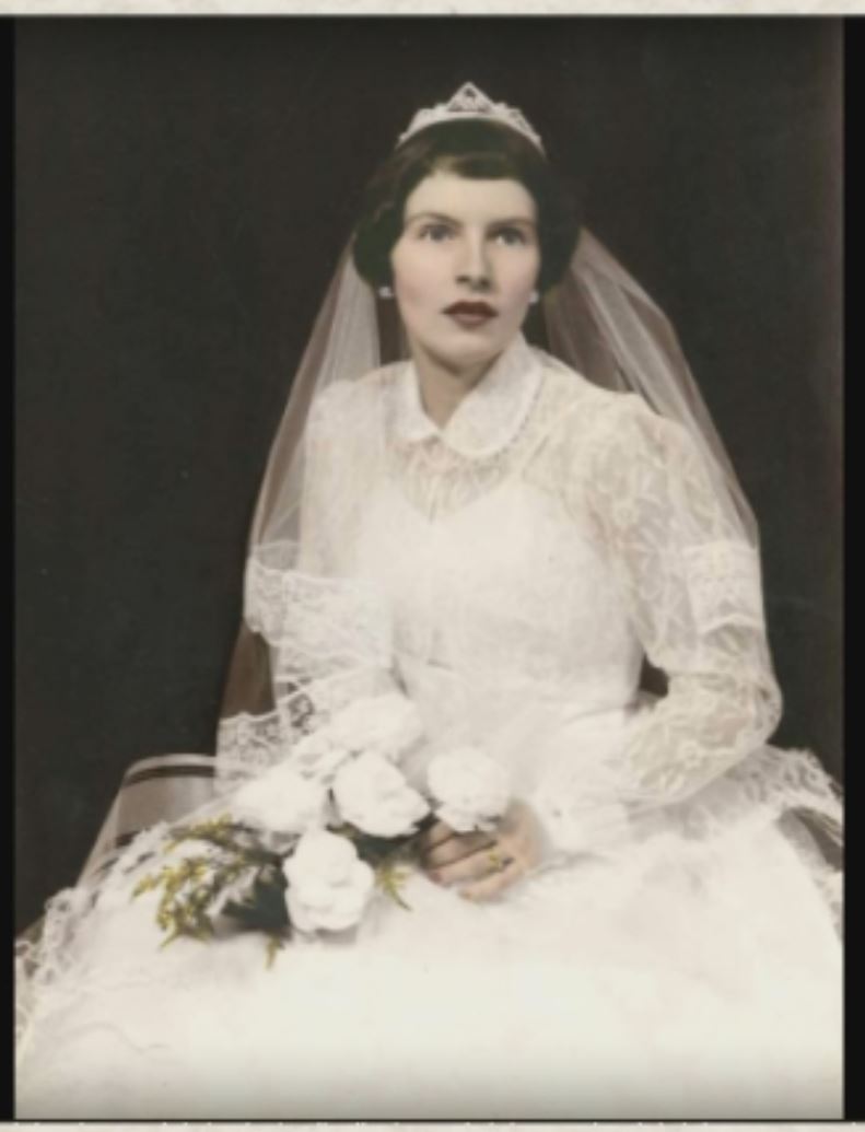 Irene on her wedding day. October 25, 1958 Irene on her wedding day. October 25, 1958
