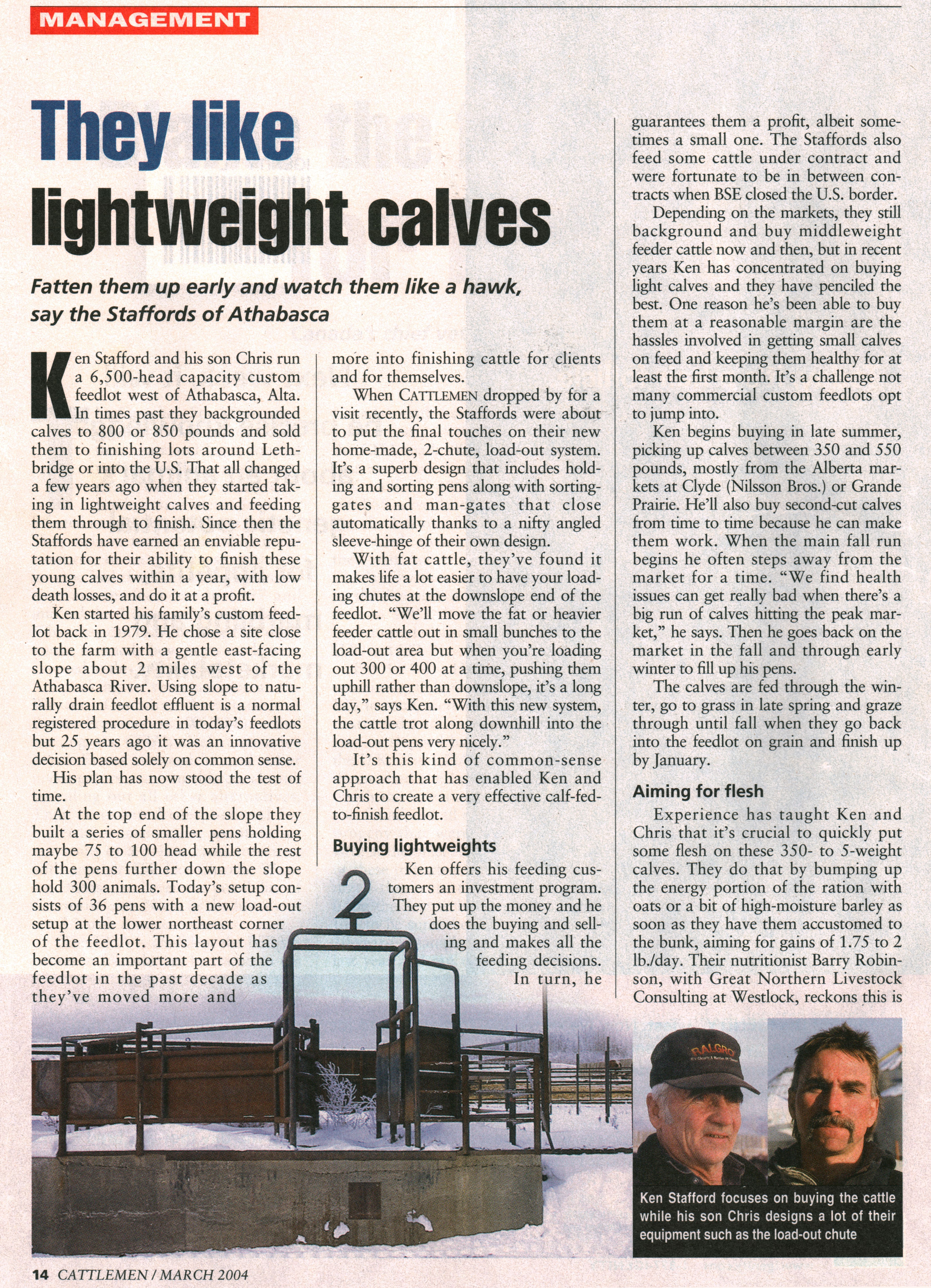 Ken Stafford in <em>Cattlemen</em>, March 2004. Ken Stafford in <em>Cattlemen</em>, March 2004.