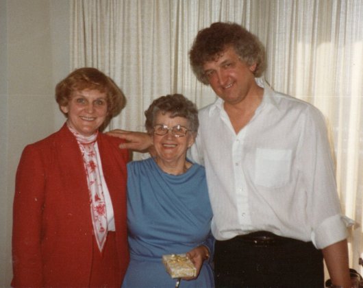 Julia's 75th birthday with children, Myn and Walter. 1982. Julia's 75th birthday with children, Myn and Walter. 1982.