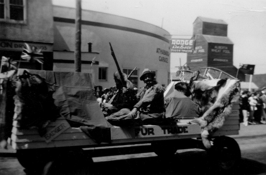July 1 parade at intersection of Highway 2 and Highway 55 (across from Union Hotel). July 1 parade at intersection of Highway 2 and Highway 55 (across from Union Hotel).