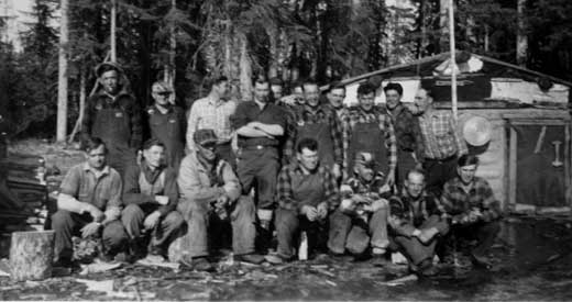 Working at Rypien brothers' sawmill. Nick is second from left in front row. Working at Rypien brothers' sawmill. Nick is second from left in front row.