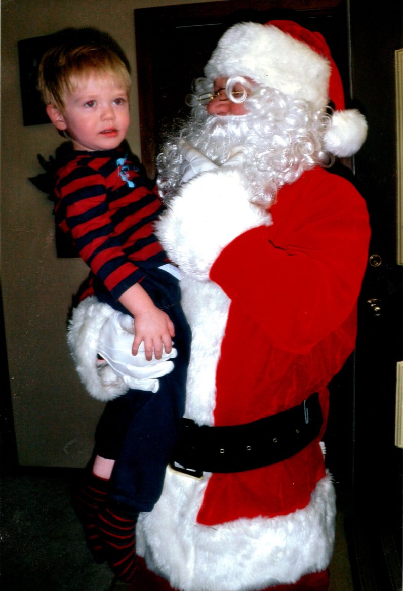 Ron Rawson as Santa with Braxton Bell (2 years old) Ron Rawson as Santa with Braxton Bell (2 years old)