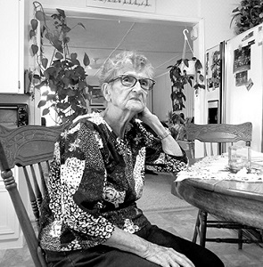 Vera in her kitchen. Vera in her kitchen.