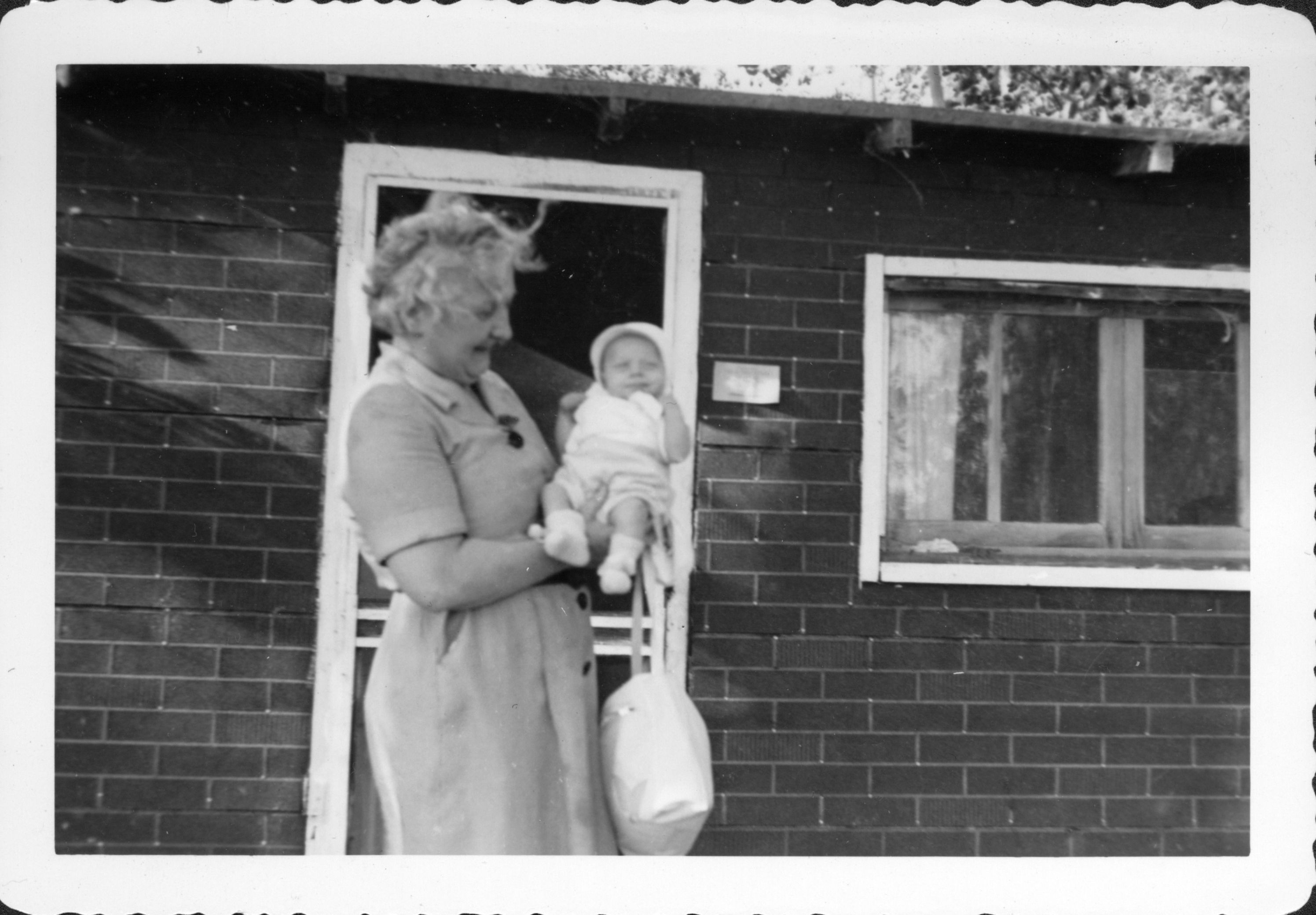 Wilma's mother, Katherine Galloway, with son, Gary Korble. Sunset Beach, Baptiste Lake. 1952 Wilma's mother, Katherine Galloway, with son, Gary Korble. Sunset Beach, Baptiste Lake. 1952